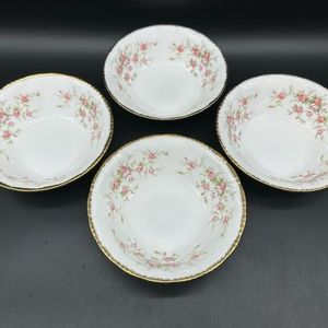 Paragon Victoriana Rose Cereal Soup Bowls(Set of 4) Bone China England